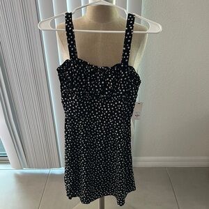 MI AMI FOR FRANCISCA’S BLACK DIASY SMOCKED SUNDRESS SZ XS CRUISE BEACH EVERYDAY